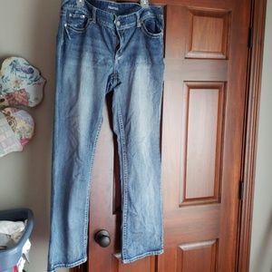 White wash blue jeans